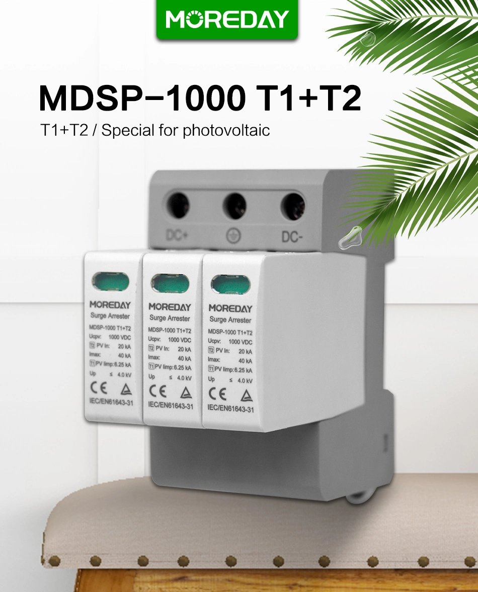 TUV CE 3p 20ka-40ka T1 T2 DC 1000V 1200V 1500V Solar PV SPD Dps Surge Protective Device