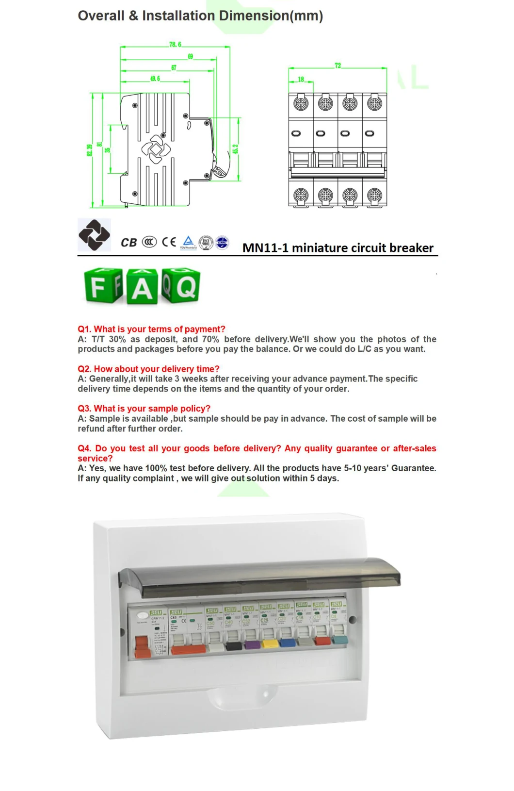 Jieli Scm 2p C45 Circuit Breaker